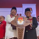Pasanga Cagub-Cawagub Pilkada Jakarta, Pramono Anung-Rano Karno. Sumber foto : ANTARA
