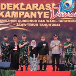 Pj Gubernur Jatim Adhy Karyono saat menghadari acara Deklarasi Kampanye Damai Pilgub Jatim 2024. Sumber foto : Pemprov Jatim