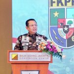 Ketua MPR RI Bambang Soesatyo saat menyampaikan orasinya di perayaan HUT ke-46 FKPPI di Jakarta pada Kamis (12/9/24). Sumber foto : Istimewa.