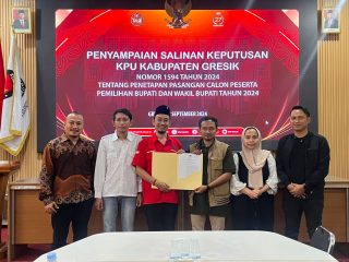 KPU Gresik Tetapkan Calon Tunggal untuk Pilkada 2024