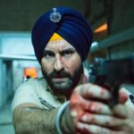 Saif Ali yang berperan sebagai Sartaj Singh dalam salah satu adegan di Film Sacred Games.