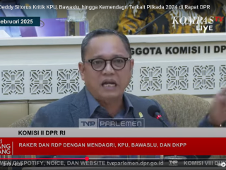 Deddy Sitorus: 60% Pilkada Bermasalah, KPU Harus Bertanggung Jawab