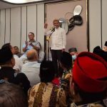 Bahlil Lahadalia (Menteri ESDM) dalam acara Silaturahmi dan Buka Puasa Bersama KAHMI di Jakarta pada Rabu (12/3/2025).