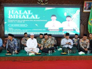 Halal Bihalal di Pendopo Raden Bagus Assra, Kamis (10/4/2025).