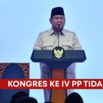 Presiden Prabowo saat menyampaikan arahan di Kongres IV Tunas Indonesia Raya (Tidar) di Jakarta, Sabtu (17/5/2025)