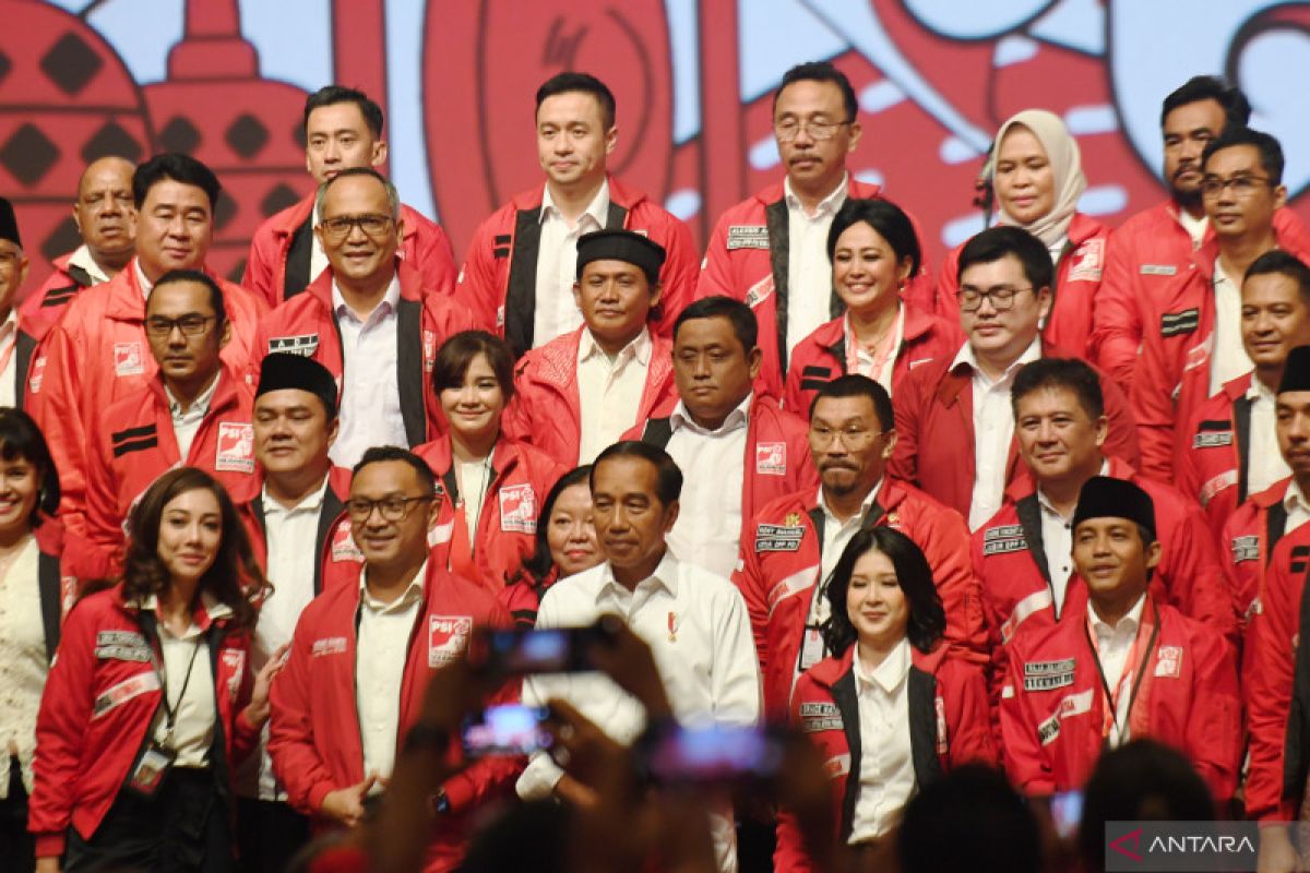 Jokowi saat perayaan HUT PSI. Sumber foto : ANTARA.