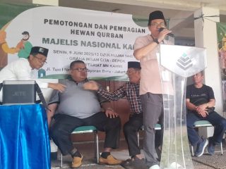 Ketua Panitia Qurban MN KAHMI saat menyampaikan sambutan.