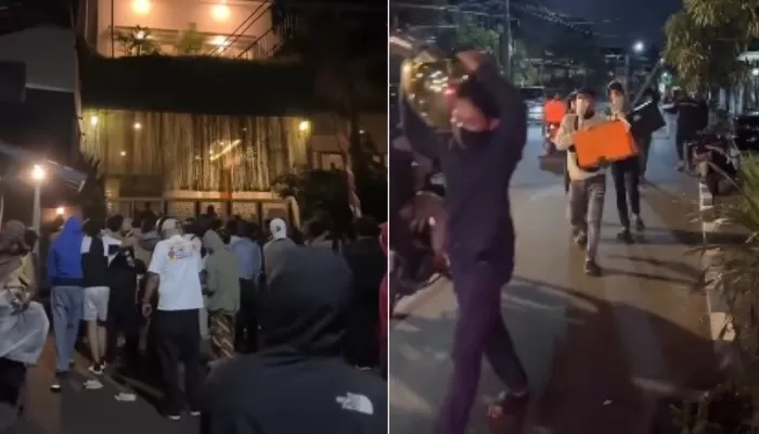 Aksi penjarahan terhadap rumah Sri Mulyani
